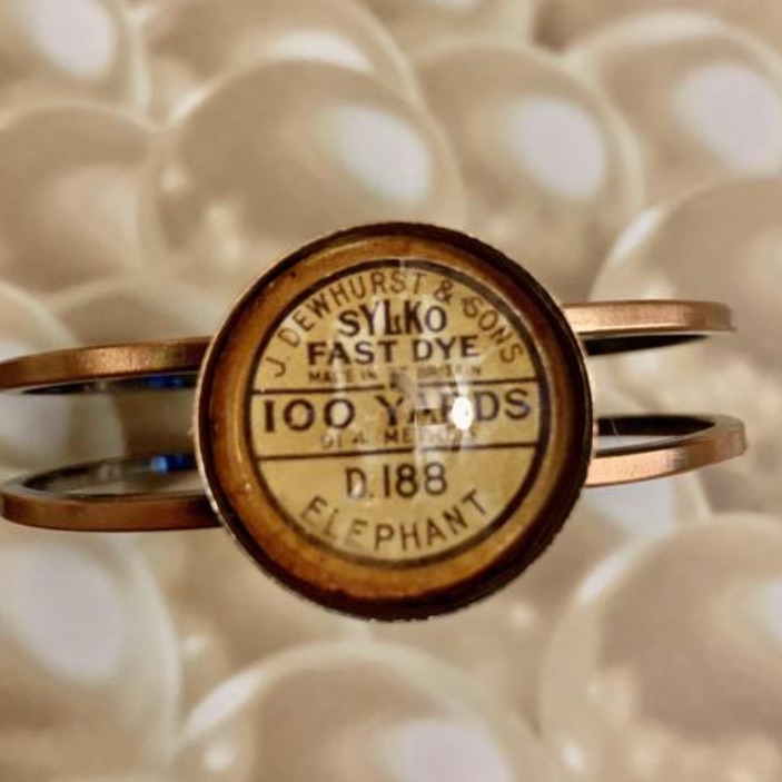 Thread Spool Label Bracelet
